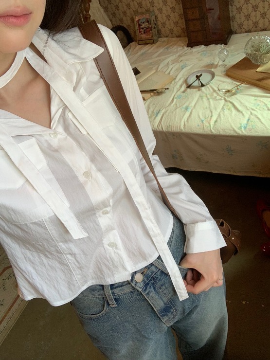 tie pocket shirts - 2colors