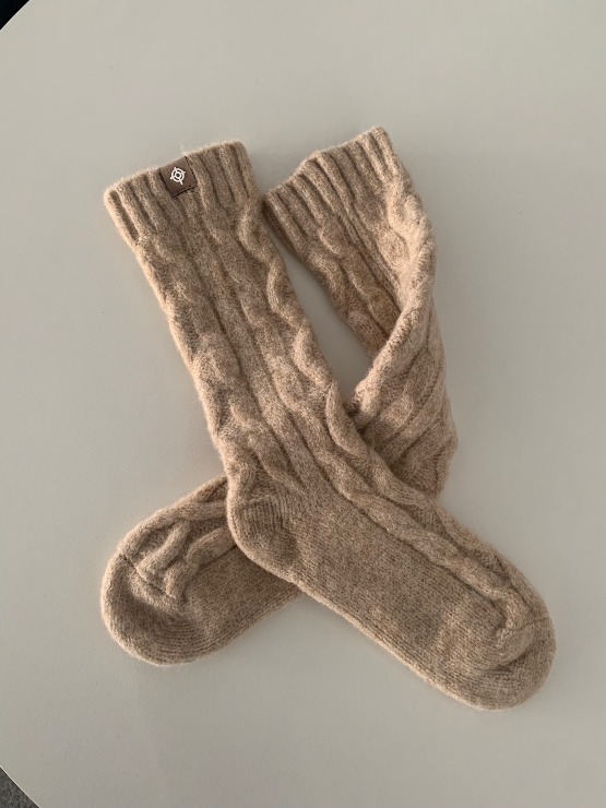 wool knit socks - 2color