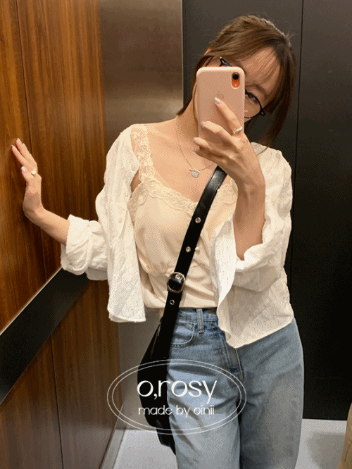 [o,rosy] sisi lace top - 1color