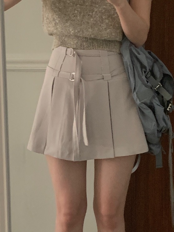 nut belt skirt - 2color