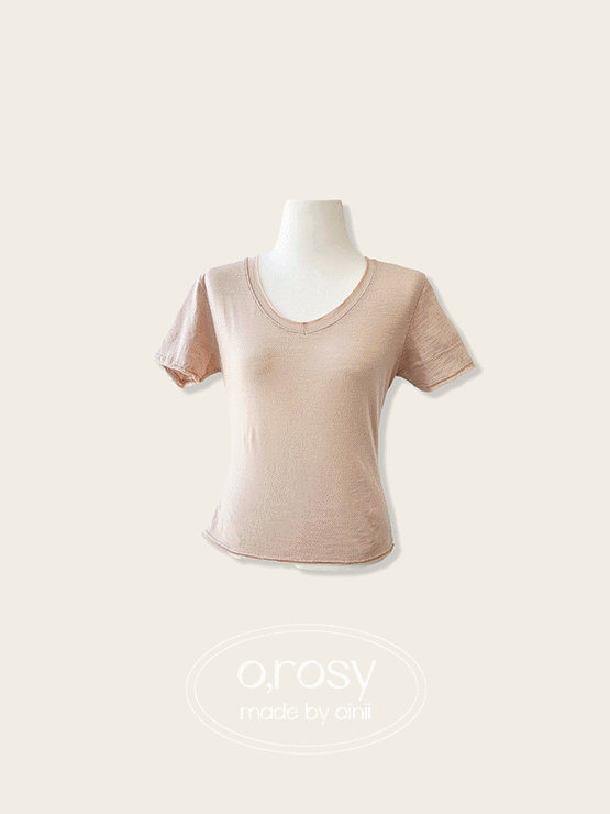 [o,rosy] glam cutting top - 2color